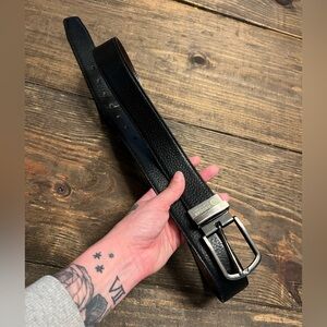 Haggar black and brown reversible leather belt